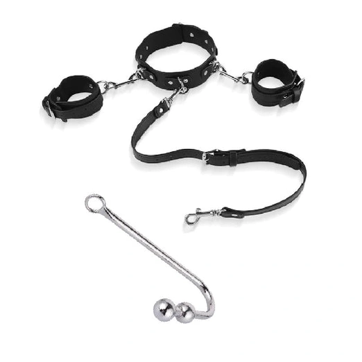 Collar Anal with Beaded 5334 Hook Elegant and Cuffs 0904